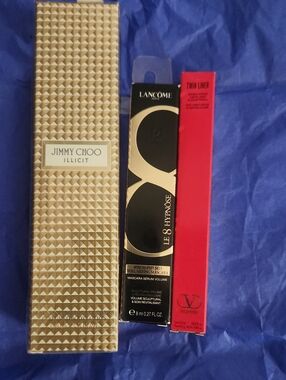 Jimmy Choo Illicit Body Lotion, Lancome Hypnose Mascara, Valentino Twin  Liner